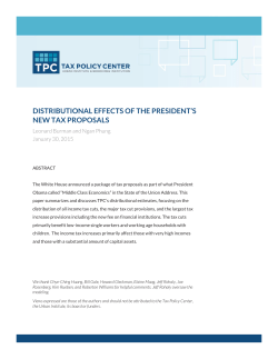 distributional effects of the president`s new tax
