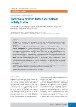 Bisphenol A modifies human spermatozoa