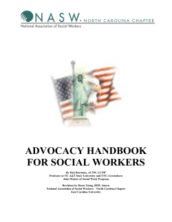 Advocacy Handbook for Social Workers