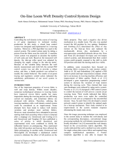 On-line Loom Weft Density Control System Design