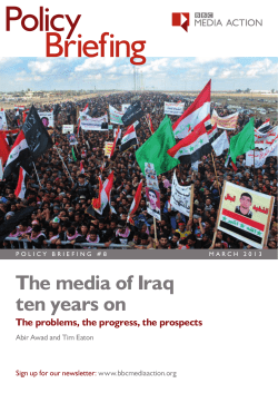 The media of Iraq ten years on: The problems, the progress