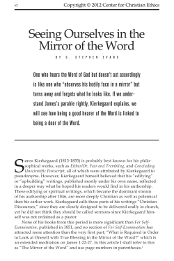 Seeing Ourselves in the Mirror of the Word