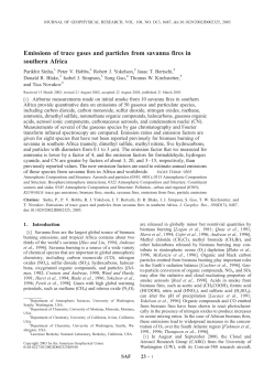 Emissions of trace gases and particles from