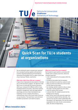 Quick Scan for TU/e students at organizations