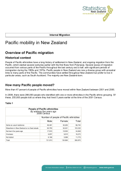 Pacific mobility in New Zealand