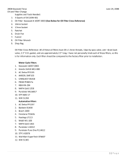 2008 Kawasaki Teryx June 24, 2008 Oil and Filter Change 1 | Page