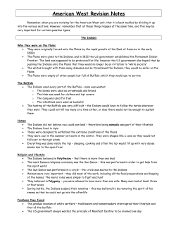 American West Revision Notes