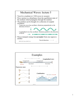 Mechanical Waves: lecture 5 Examples
