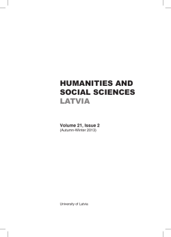 HUMANITIES AND SOCIAL SCIENCES LATVIA