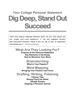 Dig Deep, Stand Out Succeed