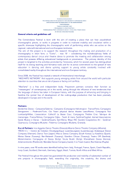 General criteria and guidelines call The Cortoindanza