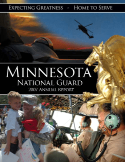 Annual Report CY 2007 - Minnesota National Guard