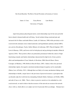 1 Our Social Baseline: The Role of Social Proximity in Economy of