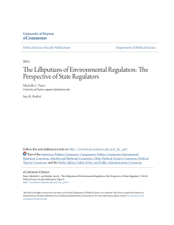 The Lilliputians of Environmental Regulation
