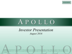 August Investor Presentation - Investor Relations Solutions