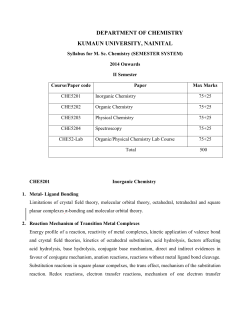 IInd Sem - Kumaun University, Nainital