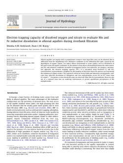 Electron trapping capacity of dissolved oxygen and nitrate to