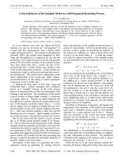 Critical Behavior of the Sandpile Model as a Self