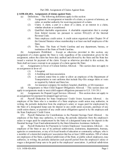 G.S. 143B-426.40A Page 1 Part 28B. Assignment of Claims Against
