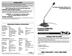 CM-4 Manual - Centrum Sound