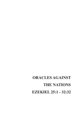 ORACLES AGAINST THE NATIONS EZEKIEL 25:1