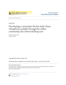 Developing a curriculum for the study of jazz vibraphone available