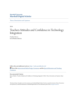 Teachers Attitudes and Confidence in Technology Integration