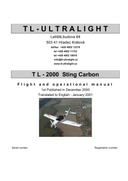 2000 Sting Carbon Flight and operational manual