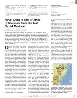 Abrupt Shifts in Horn of Africa Hydroclimate Since the Last Glacial