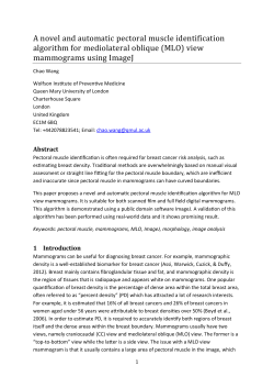 A novel and automatic pectoral muscle