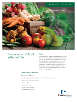 Determination of Nickel in Fats and Oils