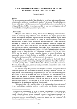 A new methodology: data elicitation for social and regional