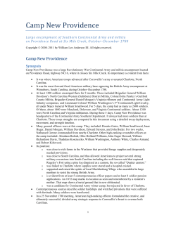 Camp New Providence - EleHistory Research Home Page
