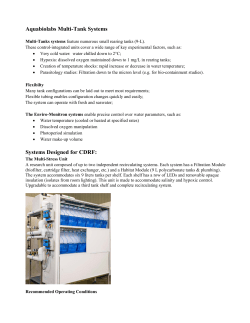 Aquabiolabs Multi-Tank Systems Systems Designed for CDRF: