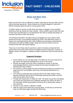 Sleep Rest Time in Day Care