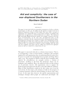 Aid and complicity: the case of war