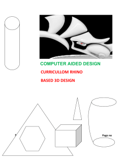 COMPUTER AIDED DESIGN CURRICULLOM RHINO BASED 3D