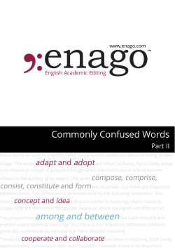 Commonly Confused Words, Part - II