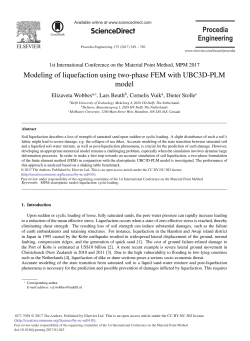 Modeling of Liquefaction using Two-phase FEM with UBC3D