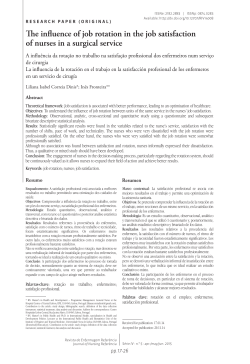 The influence of job rotation in the job satisfaction of nurses in a