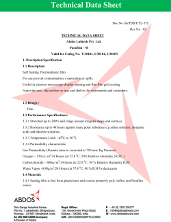 Technical Data Sheet - ABDOS Labtech Private Limited