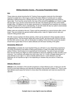 Gliding Induction Course - Pre