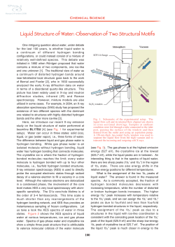 Liquid Structure of Water: Observation of Two Structural - SPring-8
