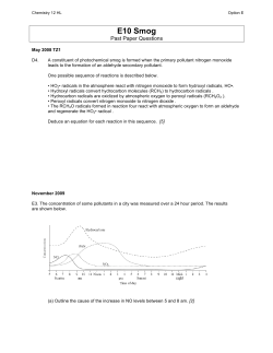 E10 Smog Past Paper Questions