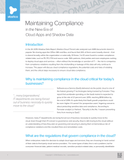 Maintaining Compliance in the New Era of Cloud Apps and Shadow