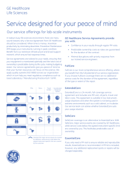 Service designed for your peace of mind