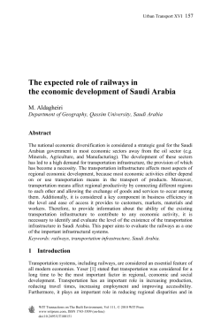 The expected role of railways in the economic