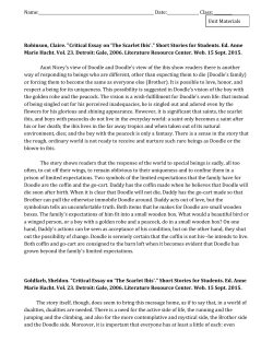 Literary Criticism on `The Scarlet Ibis`