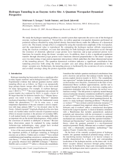 Hydrogen tunneling in an enzyme active site: a quantum