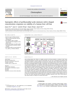 Synergistic effects of perfluoroalkyl acids mixtures with J